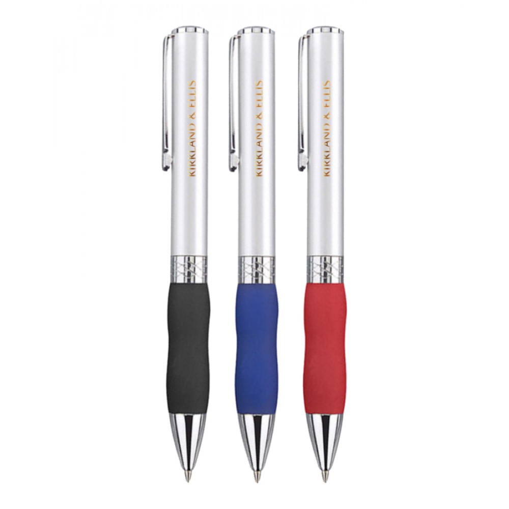 Custom Imprinted Union Printed - Vallerie Satin Twist Metal Pen