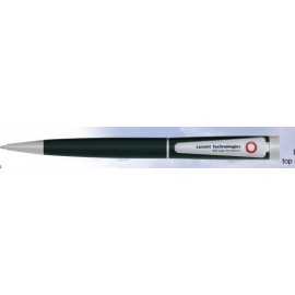 Monogram Matte Black Ball Point Pen w/ Satin Nickel Findings (Siikscreen) Custom Imprinted  Monogram Matte Black Ball Point Pen w/ Satin Nickel Findings (Siikscreen) Custom Imprinted