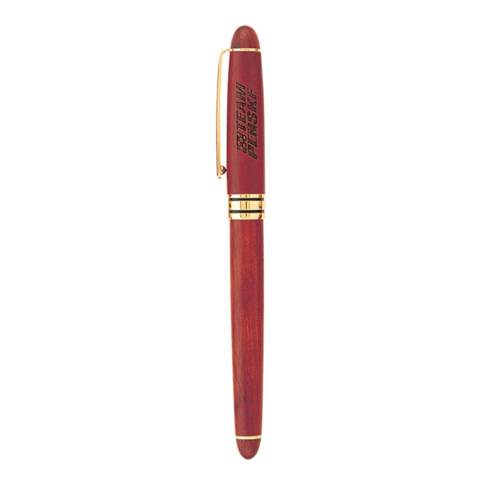 Custom Imprinted Rosewood Rollerball Pen