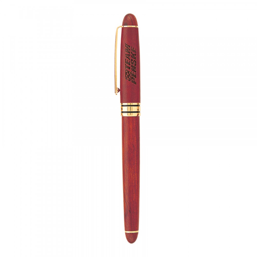 Rosewood Rollerball Pen Logo Branded