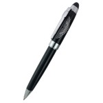 Logo Branded Crown Collection Executive Pen (Silver/Black)