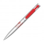 Custom Engraved Harmony Pen - Silver/Red