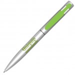 Harmony Pen - Silver/Green Custom Engraved