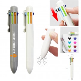 8-in-1 Multicolor Retractable Ballpoint Pen Logo Branded