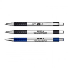 Custom Imprinted Zebra G-301 Stainless Steel Retractable Gel Pen