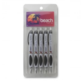 Logo Branded Squared Beach Pen (Pack of 5)