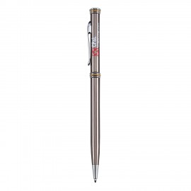 Custom Engraved Metallic Ballpoint Twist Pen - Gunmetal