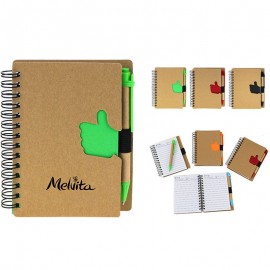 Custom Imprinted Thumb Notebook with Ballpoint Pen
