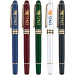 Logo Branded Classic Series Cap Off Brass Rollerball Pen