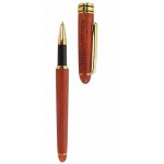 Rosewood Capped Double Ring Ballpoint Pen Custom Engraved