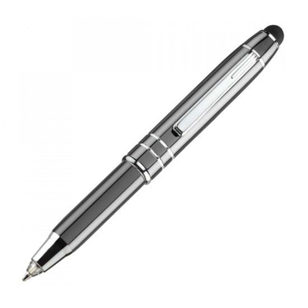 Logo Branded Reveal Metal Stylus Pen - Gun Metal