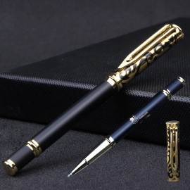 Gold Flower Cap Metal Pen Custom Engraved