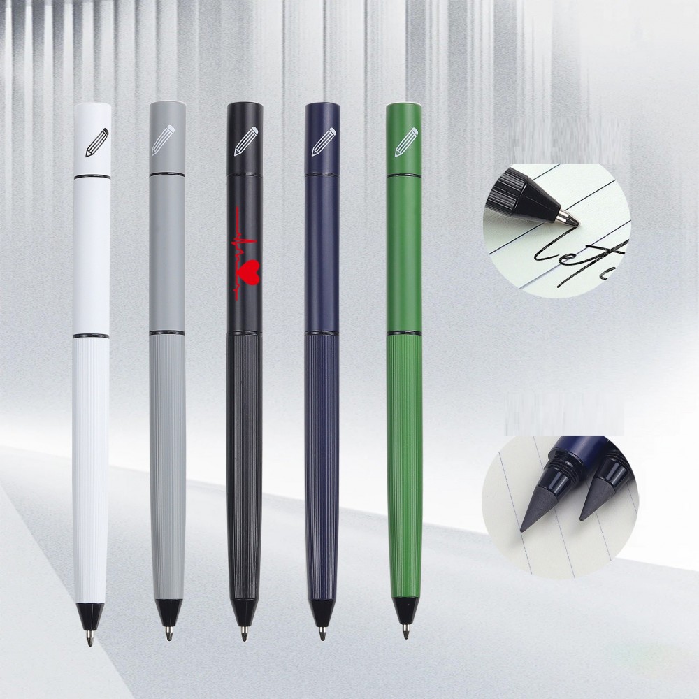 2in1 Metai Gel Pen And Eternal pencil Logo Branded