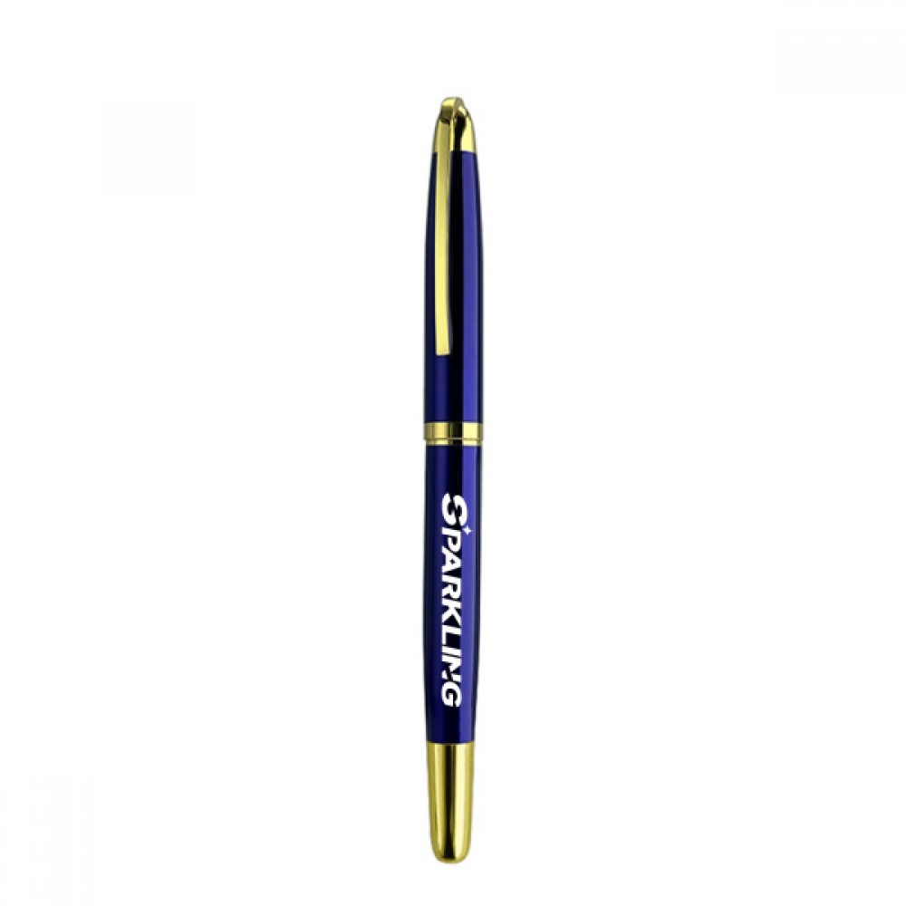 Gold-Accented Metal Business Pen Logo Branded