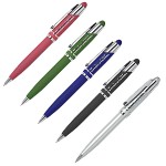 Adonia Lacquered Brass Ballpoint Pen w/Polished Chrome Trim Custom Engraved