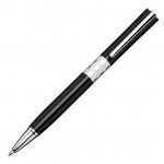 Logo Branded Brooklyn Metal Twist-Action Pen - Black