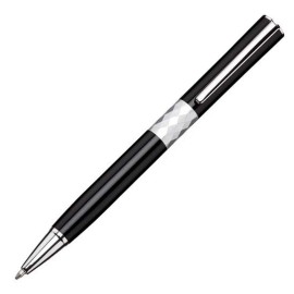 Logo Branded Brooklyn Metal Twist-Action Pen - Black