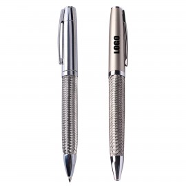 Stainless Steel Weaved Metal Pen Logo Branded