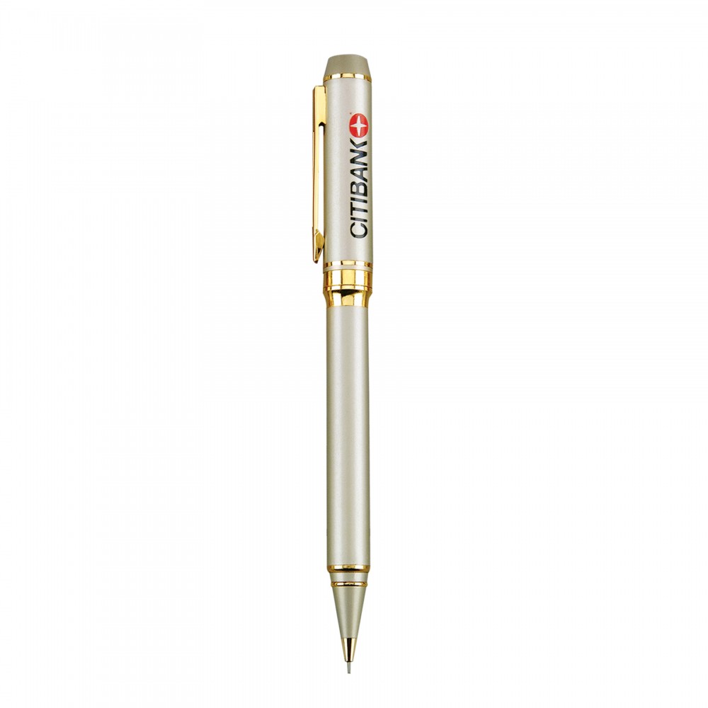Custom Imprinted Elite Satin Nickel Pencil (0.9mm Lead) Custom Imprinted Elite Satin Nickel Pencil (0.9mm Lead)