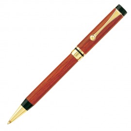 Terrific Timber-12 Ballpoint Pen w/Flat Top Logo Branded