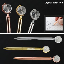 Crystal Earth Metal Pen Custom Engraved