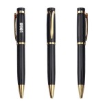 Logo Branded Golden Ring Twisted Activated Metal Pen