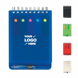 Spiral Sticky Note Jotter With Pen Custom Engraved  Spiral Sticky Note Jotter With Pen Custom Engraved