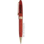 Westminster Collection Rosewood Twist Action Ballpoint Pen w/ Round Top Logo Branded
