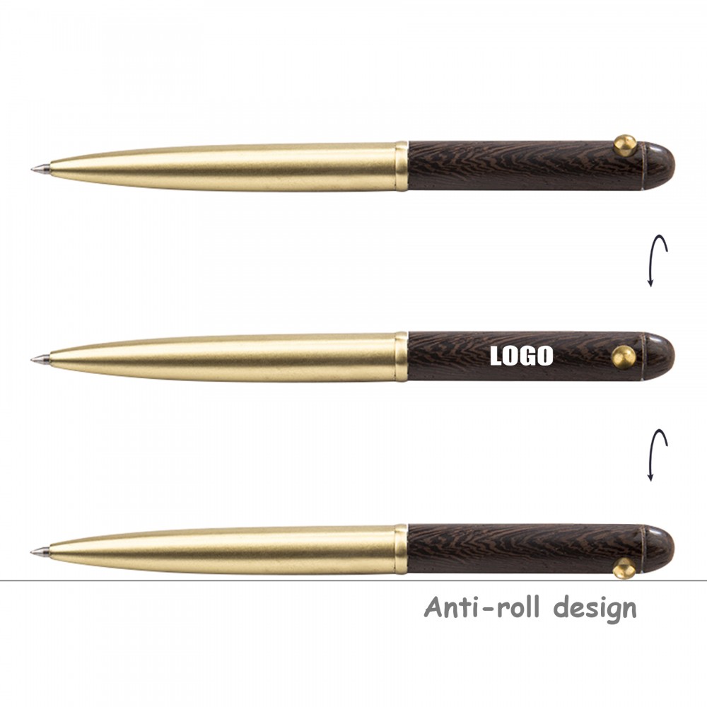 Custom Imprinted Twisted Action Wooden Pen With Anti-roll Nail