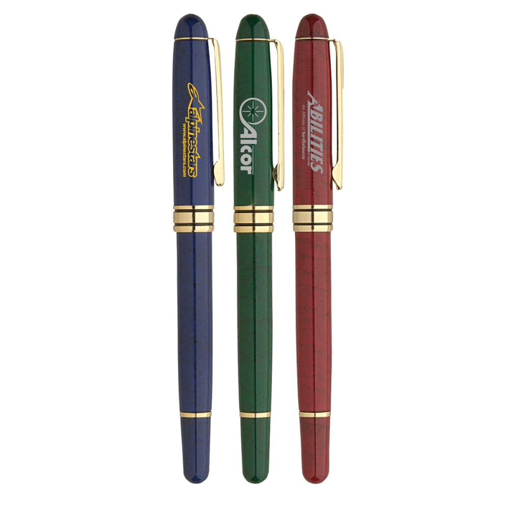 Custom Engraved The Marble Milano Blanc Rollerball Pen Custom Engraved The Marble Milano Blanc Rollerball Pen