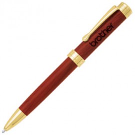 Logo Branded Wooden Rosewood Retractable Ball Point Pen