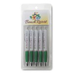 Squared Beach Resort Pen (Pack of 5) Custom Engraved