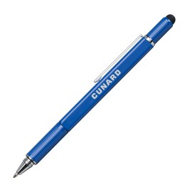 Custom Imprinted Roald Twist Ballpen with Stylus - Blue
