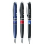 Twist Action Pen w/ Resin Center Bank Custom Engraved