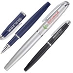 Logo Branded Unique Designed Rollerball Pen w/ Spring Pocket Clip