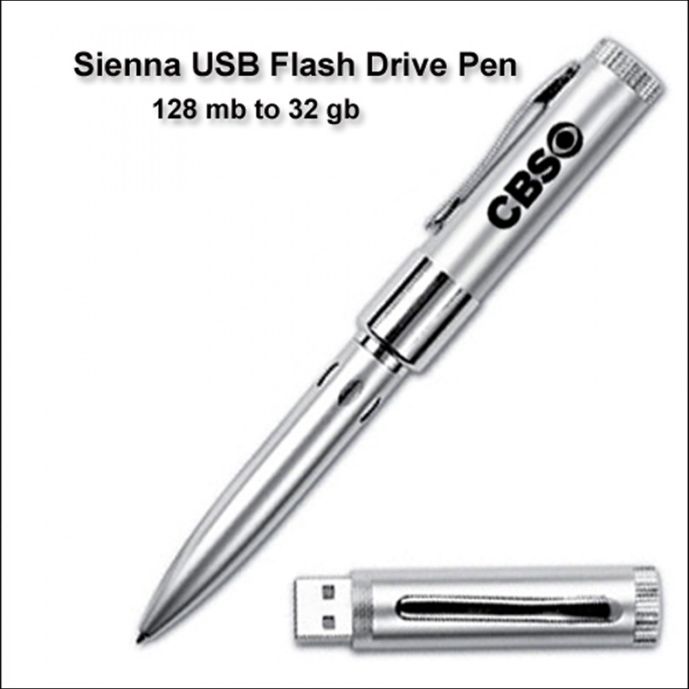 Sienna USB Flash Drive Pen - 128 MB Custom Engraved