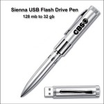 Custom Engraved Sienna USB Flash Drive Pen - 128 MB