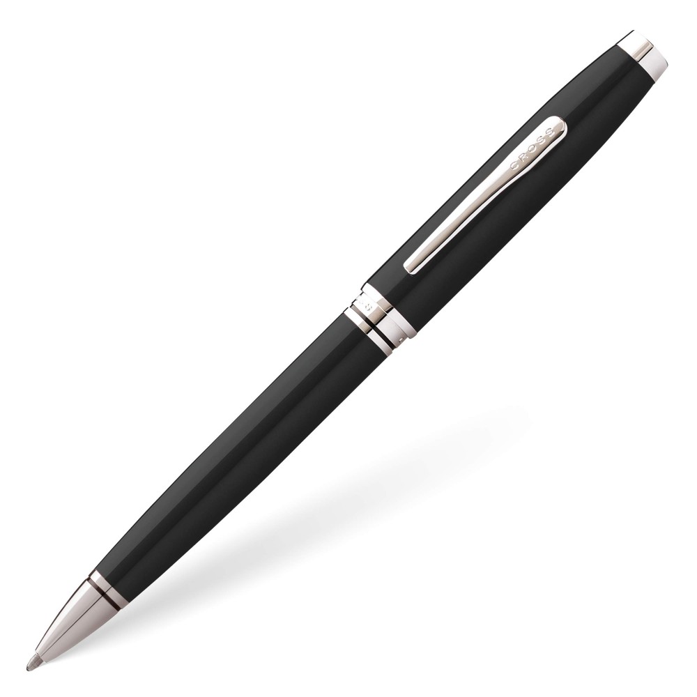 Cross Coventry Black Lacquer with Polished Chrome Ballpoint Pen Logo Branded Cross Coventry Black Lacquer with Polished Chrome Ballpoint Pen Logo Branded