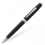 Cross Coventry Black Lacquer with Polished Chrome Ballpoint Pen Logo Branded