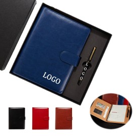 Custom Engraved Refillable Notebook With Pen Gift Set