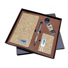Cork Wood 4-Piece Signature Pen Gift Set Logo Branded  Cork Wood 4-Piece Signature Pen Gift Set Logo Branded