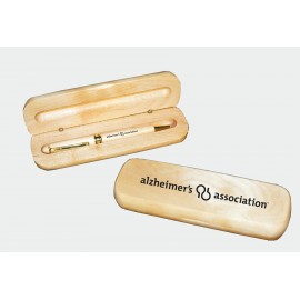 Solid Maple Pen w/Presentation Box Custom Imprinted
