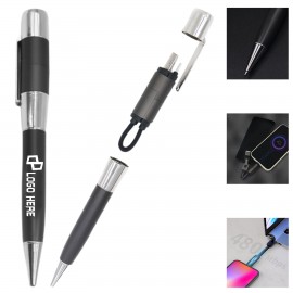 3-In-1 Multifunctional Pen W/ Data Cable Custom Engraved