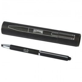 Custom Imprinted Thin Twist Metal Ball Pen with Stylus