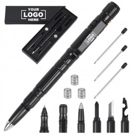 Logo Branded 9-in-1 Outdoor Equipment Survival Pen Tool.  Logo Branded 9-in-1 Outdoor Equipment Survival Pen Tool.