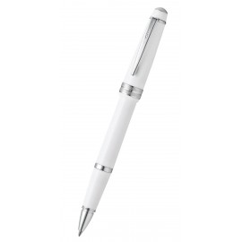 Cross Bailey Light Polished White Resin With Chrome Accents Rollerball Pen Custom Engraved