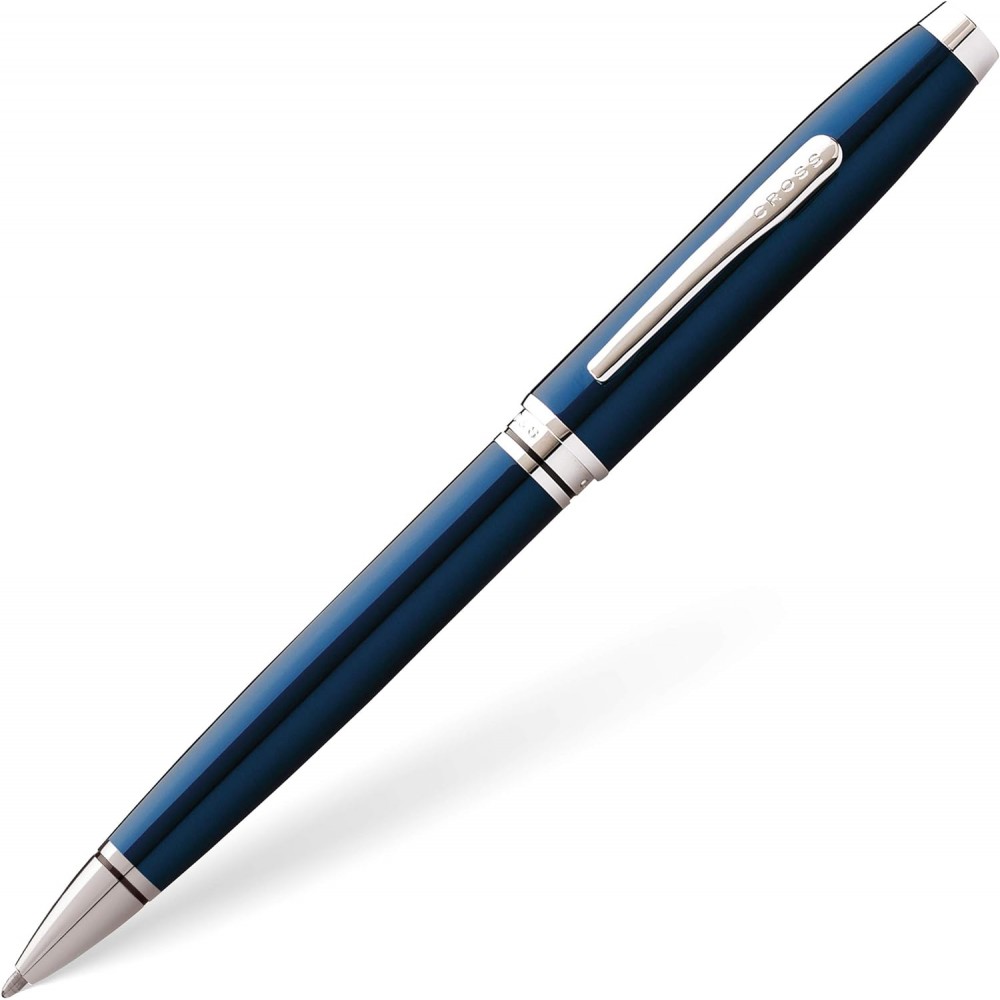 Custom Engraved Cross Coventry Blue Lacquer with Polished Chrome Ballpoint Pen Custom Engraved Cross Coventry Blue Lacquer with Polished Chrome Ballpoint Pen