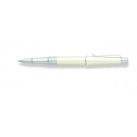 Cross Beverly Pearlescent White Lacquer Rollerball Pen Chrome Appts Logo Branded