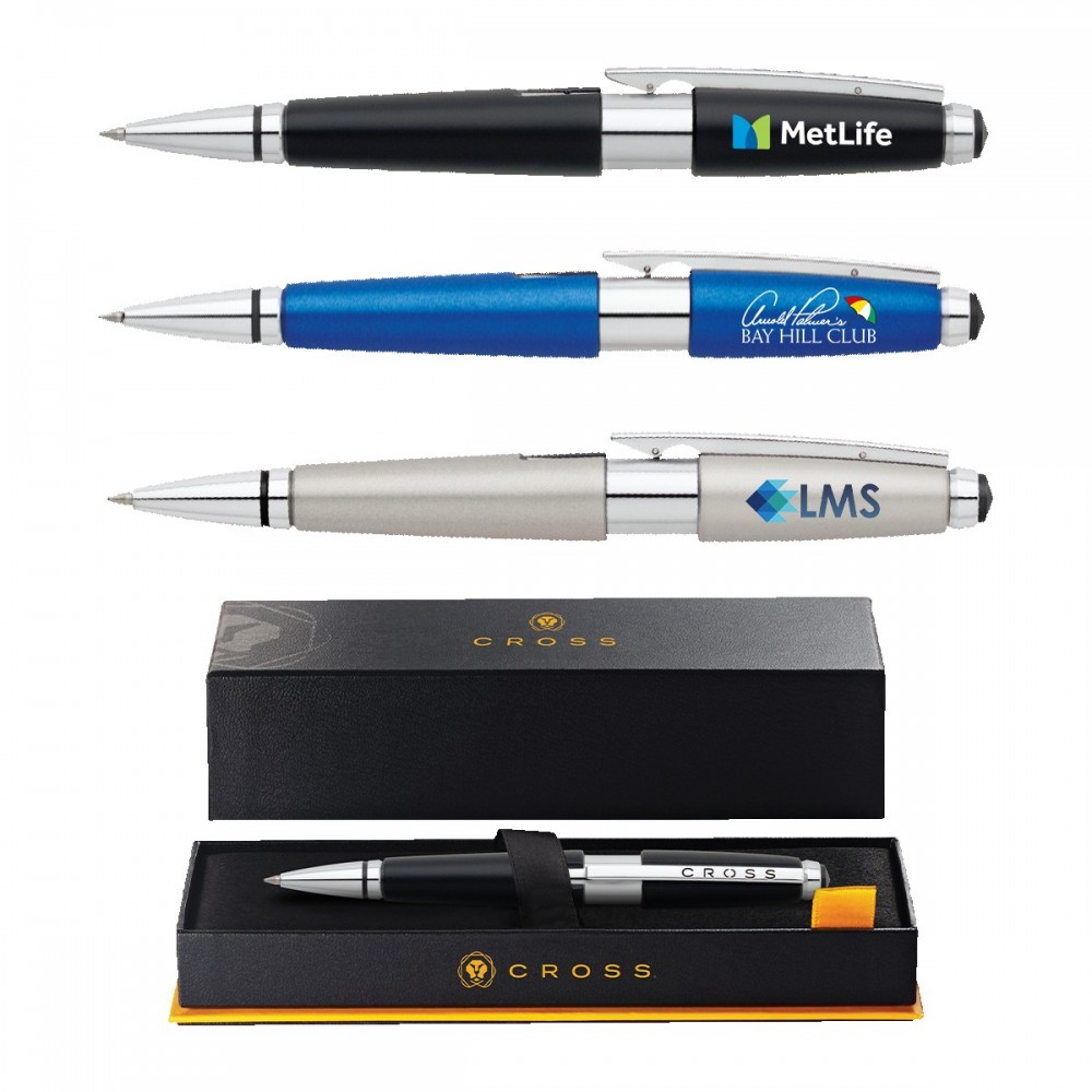 Logo Branded Cross Edge Gel Rollerball Pen, Full Color Digital