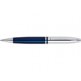 Custom Engraved Cross Calais Chrome and Blue Ballpoint Pen